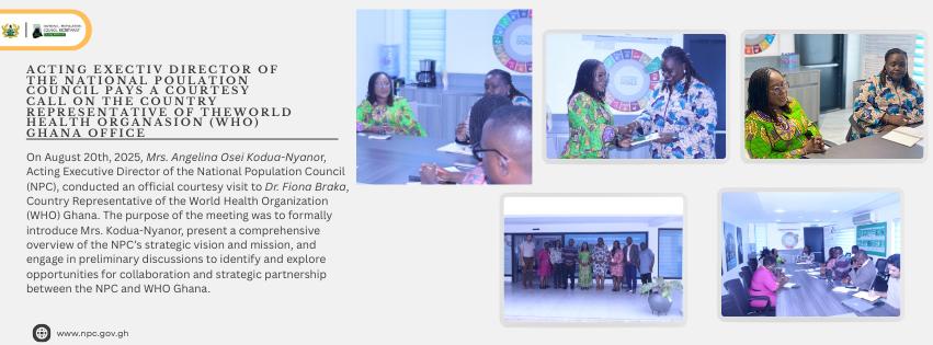 NPC pays a courtesy call on the country rep. of WHO Ghana office.